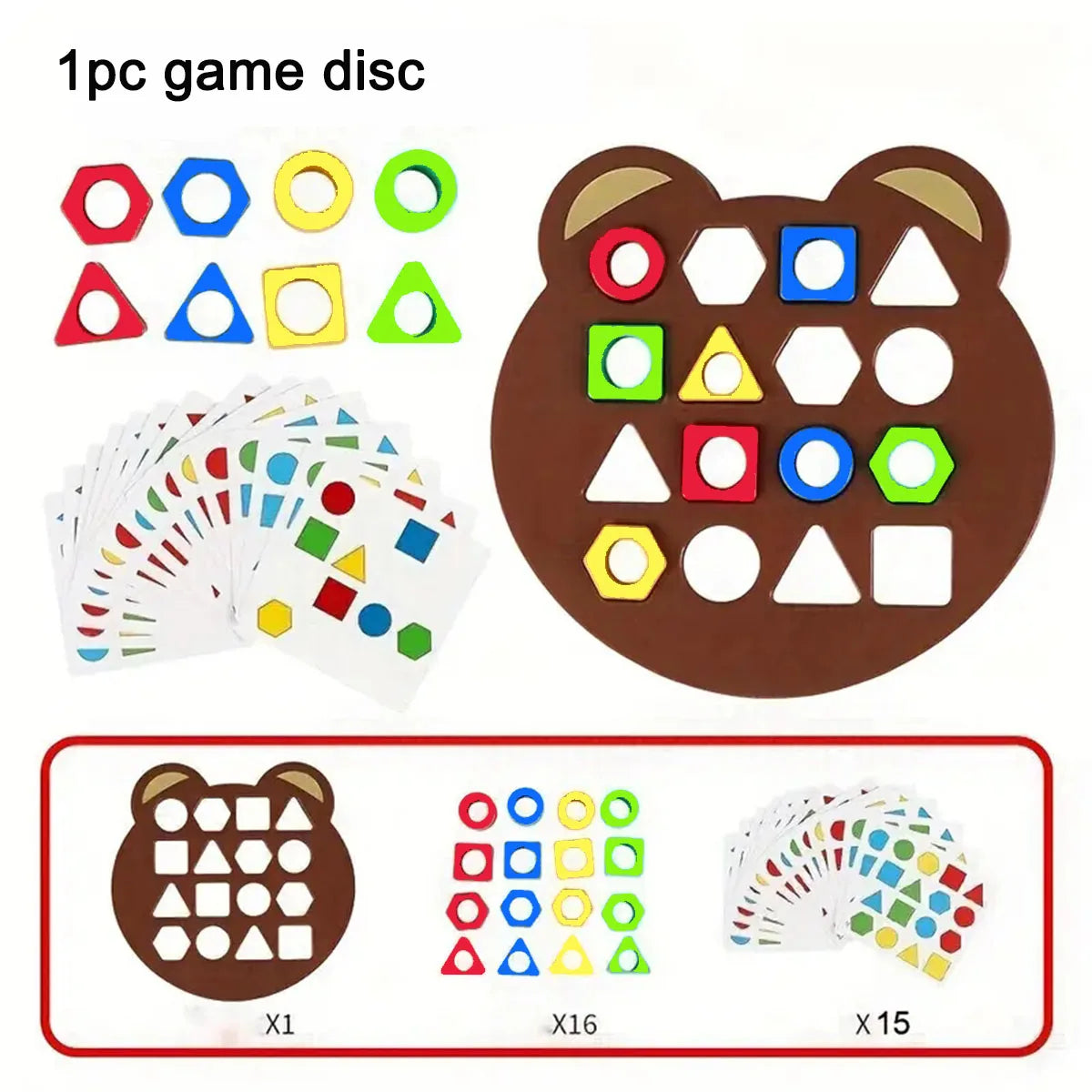 DIY 3D Geometric Puzzle – Montessori Color Matching Shape Game for Kids & Toddlers