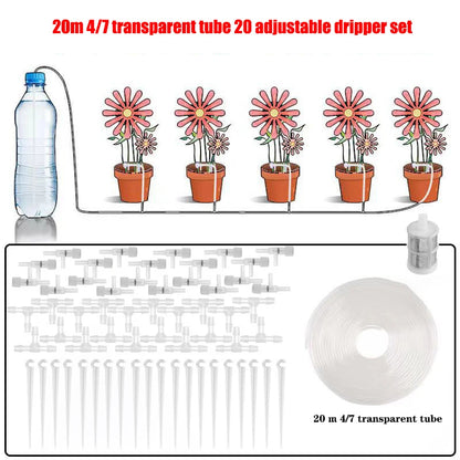 Garden Drip Irrigation Kit with Regulating Valve – Micro Dripper Watering System for Greenhouses & Potted Plants