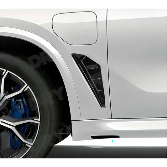 Front Bumper Wing Air Intake Ventilation Hood Exterior Decorative Sticker Cover Leaf Plate Wing for BMW X5 G05 M Sport 2019+