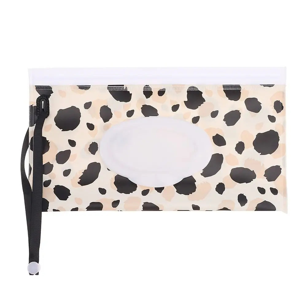 EVA Wet Wipes Bag – Portable Baby Wipes Pouch with Flip Cover & Snap-Strap Holder Case