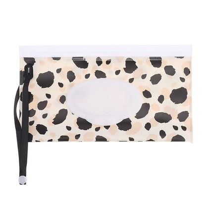 EVA Wet Wipes Bag – Portable Baby Wipes Pouch with Flip Cover & Snap-Strap Holder Case