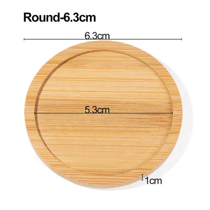 Bamboo Tray Saucer – Natural Wooden Coaster for Flower Pots, Cups & Kitchen Decor