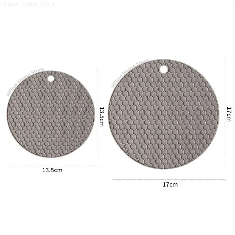 Silicone Heat-Resistant Table Mat – Non-Slip Honeycomb Coaster & Pot Holder for Kitchen, Coffee, and Dining Use