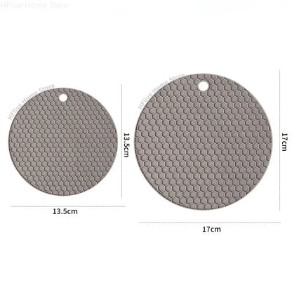 Silicone Heat-Resistant Table Mat – Non-Slip Honeycomb Coaster & Pot Holder for Kitchen, Coffee, and Dining Use