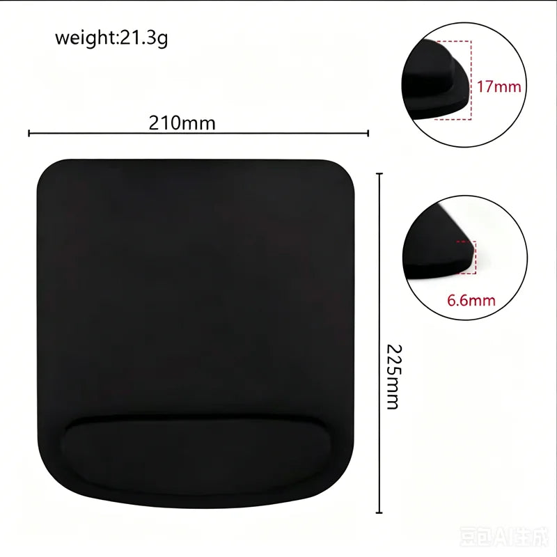 Computer Game Mouse Pad with Ergonomic Wrist Rest – Environmental EVA Solid Color Comfortable Mouse Mat for Office & Gaming