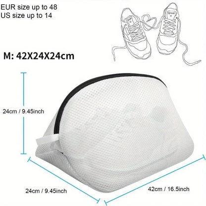 Mesh Shoe Laundry Bag – Zippered Washing Bag for Shoes, Travel & Clothing Protection