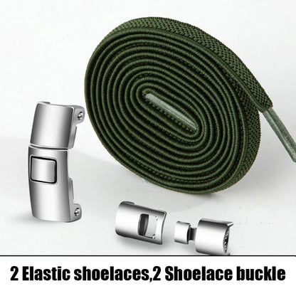 Elastic No Tie Shoelaces Semicircle Shoe Laces For Kids and Adult Sneakers Shoelace Quick Lazy Metal Lock Laces Shoe Strings