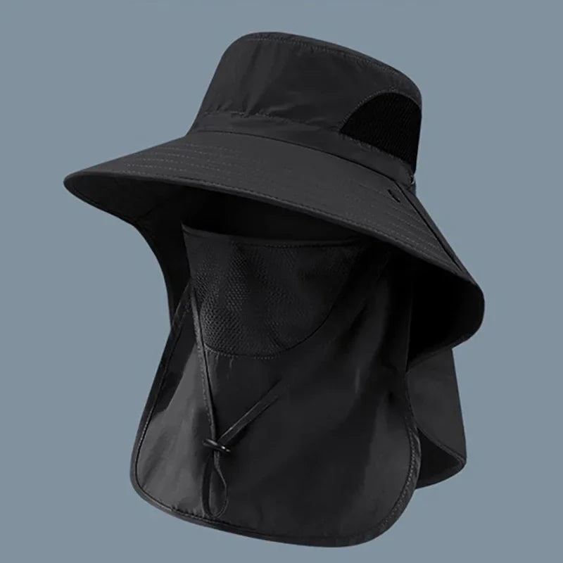UV Protection Summer Sun Hat – Outdoor Fishing & Hiking Cap with Neck Flap for Men & Women