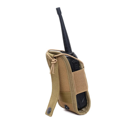 Tactical MOLLE Radio Pouch – 1000D Portable Walkie Talkie Holder for Camping & Hunting