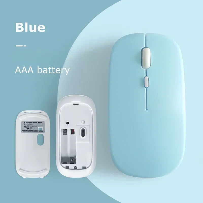Bluetooth-compatible Mouse Wireless Mouse Silent Computer Mice Portable Working Gaming Mouse for Laptop iPad Air Pro Tablet PC