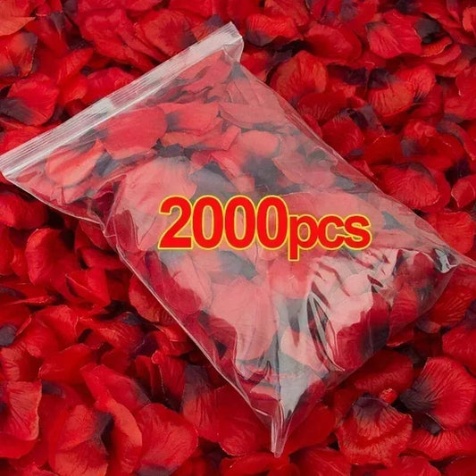2000 Pieces Silk Cloth Rose Petals – Simulated Flower Petals for Wedding Room Decoration & Event Supplies