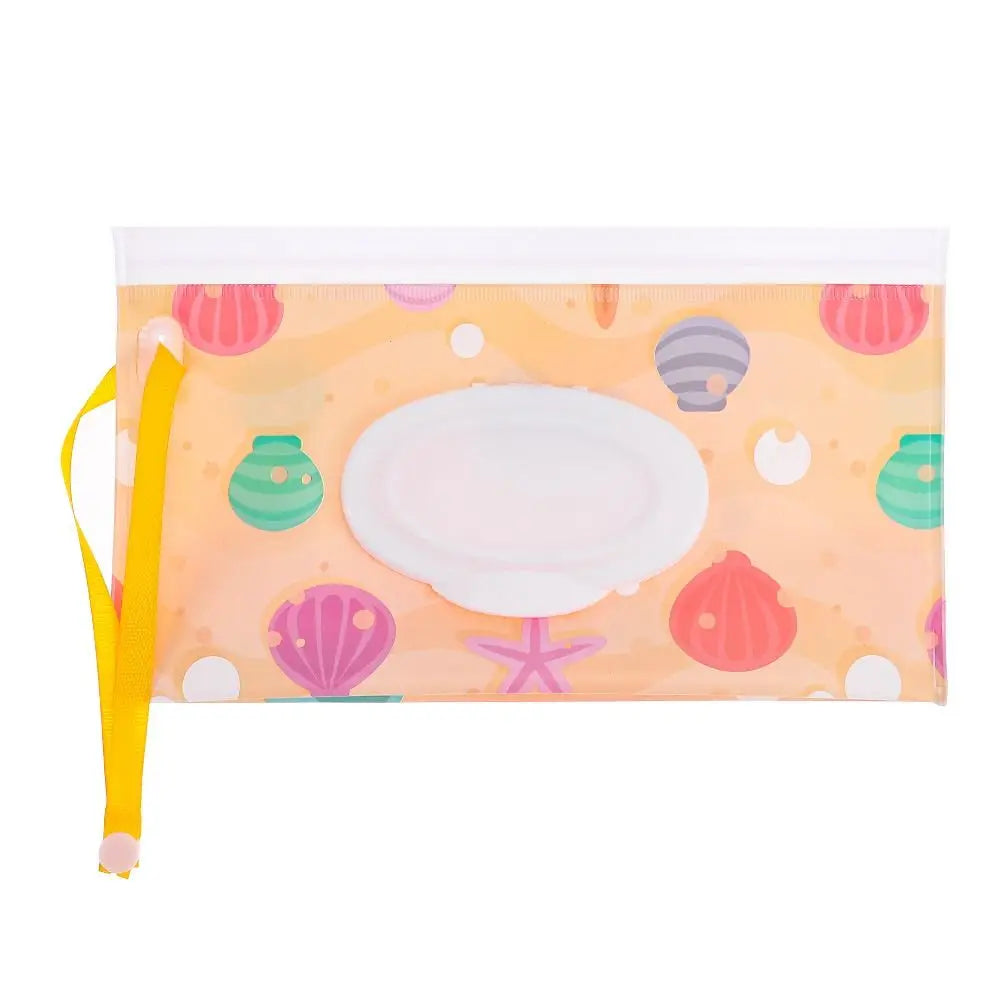 EVA Wet Wipes Bag – Portable Baby Wipes Pouch with Flip Cover & Snap-Strap Holder Case