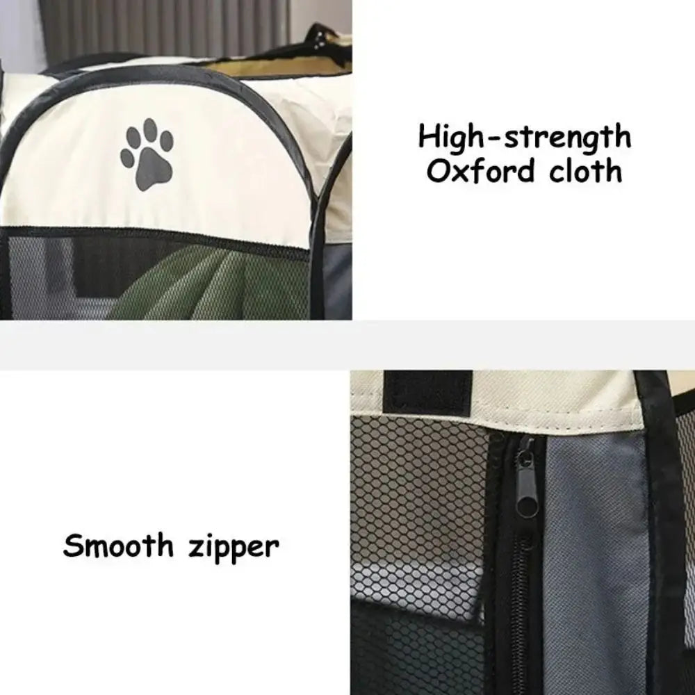 Portable Foldable Pet Tent – Octagonal Puppy Shelter & Playpen for Cats and Dogs