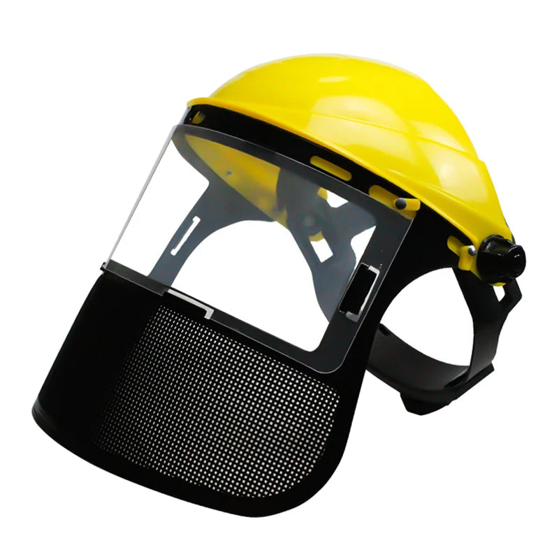 Garden Safety Helmet with Full Face Mesh – Protective Hat for Brush Cutting, Logging & Forestry Work