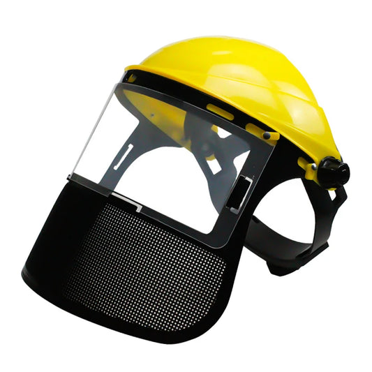 Garden Safety Helmet with Full Face Mesh – Protective Hat for Brush Cutting, Logging & Forestry Work