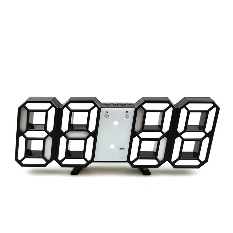 Electronic Digital Wall Clock Living Room Bedroom Decoration Decor Watches Home and Decoration Led Modern Alarm Interior Desk