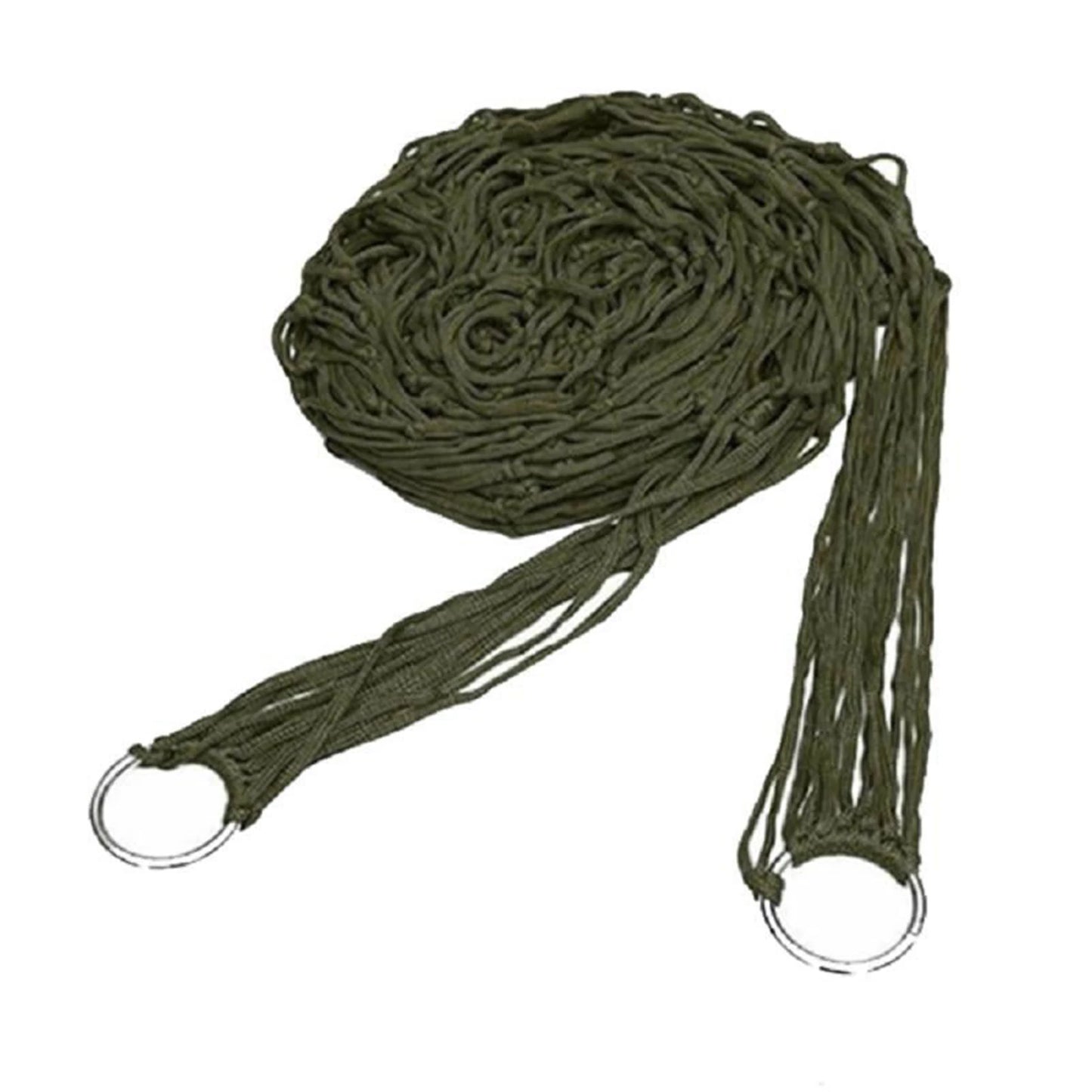 Outdoor Nylon Rope Hammock – Lightweight Mesh Hanging Bed for Camping, Garden & Beach