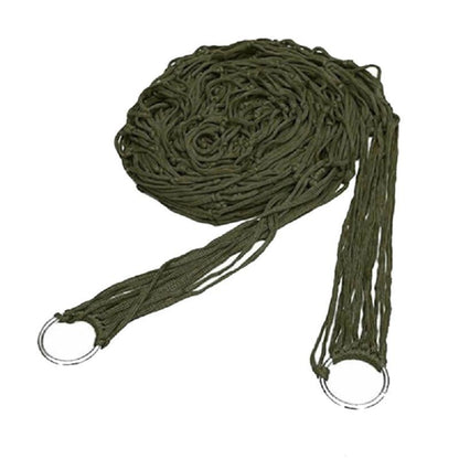Outdoor Nylon Rope Hammock – Lightweight Mesh Hanging Bed for Camping, Garden & Beach