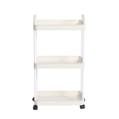 3/4-Tier Multi-Layer Rolling Storage Cart – Mobile Kitchen, Bathroom & Bedroom Organizer with Lockable Wheels