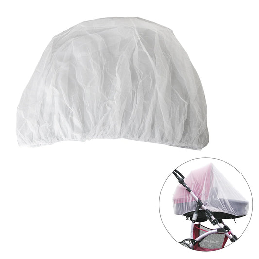 Baby Mosquito Net Stroller Mesh Cover Elastic Edge Fits Most Prams Car Seats Cradles White Protective Bug Net Cradle Mesh