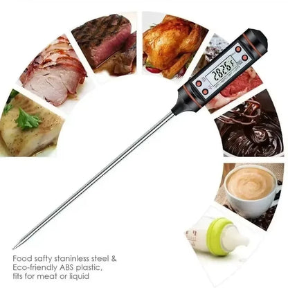 Kitchen Digital Food Thermometer – Electronic Probe for Meat, Grill, BBQ & Baking