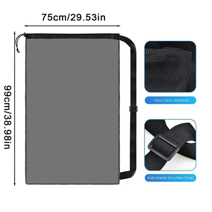 Mesh Soccer Ball Bag – Extra Large Drawstring Sports Equipment Storage with Zipper Pocket