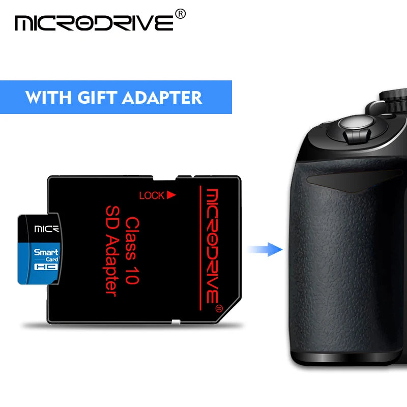 Class 10 Micro TF SD Card – 16GB to 256GB High-Speed Memory Card with SD Adapter for Camera, Phone, Driving Recorder
