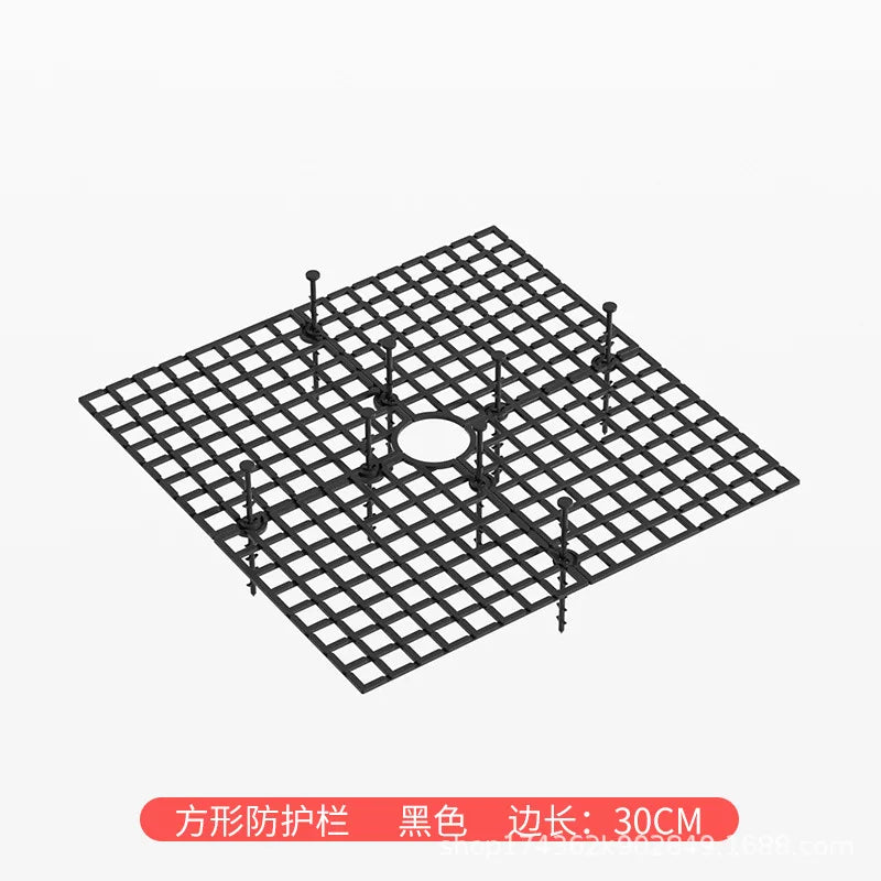 Plant Pot Soil Guard Grid – Plastic Cover with Nails to Prevent Pets & Soil Spillage