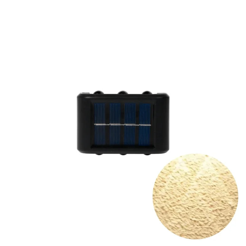 Solar Outdoor Wall Light 12 LED Waterproof Garden Light Courtyard Balustrade Decorative Atmosphere Lamp Down Luminous Solar Lamp