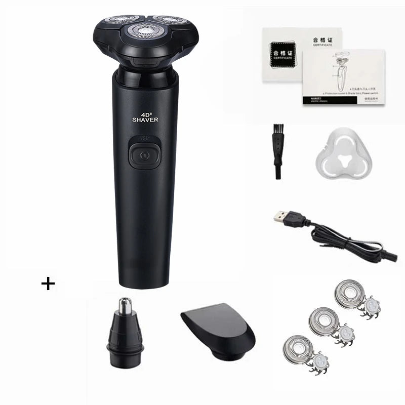 ZOZEN Electric Shaver – Rechargeable Waterproof Razor for Wet & Dry Beard & Body Hair Trimming