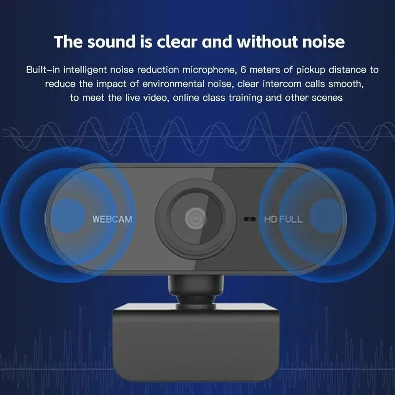 1080P HD USB Network Camera with Microphone and Tripod – Computer Web Camera for Work & Video Conferencing