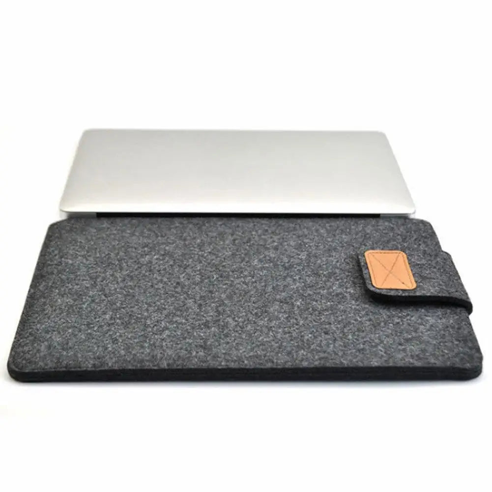 Felt Sleeve Slim Tablet Case Cover Bag – Solid Color Protective Storage for MacBook Air, Pro & Tablets 11, 13, 15 Inch
