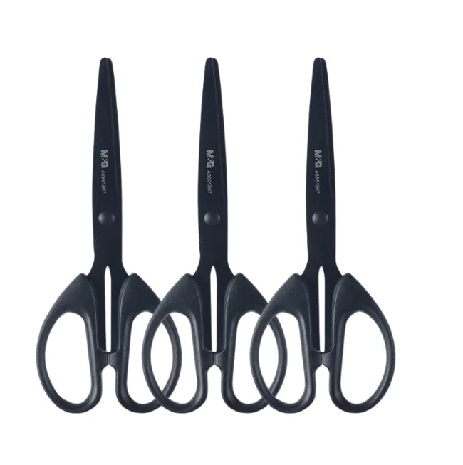M&G 160mm Stainless Steel Scissors – Durable Household Scissors with Wear-Resistant Black Blade for Office & Everyday Use