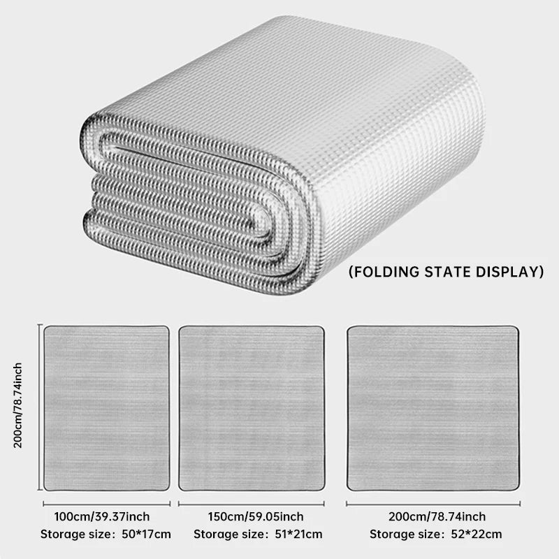 Outdoor Picnic Moisture-Proof Pad – Double-Sided Thick Aluminum Film Waterproof Beach & Camping Mat