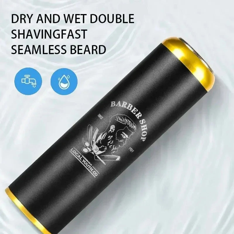 Mini USB Face Shaver for Men – Portable Waterproof Razor with Stainless Steel Blade for Travel & Car Use