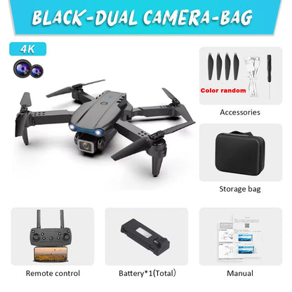 KBDFA E99Pro Drone HD Professional 8K Dual Camera WIFI FPV Quadcopter – Foldable Aerial Photography Drone