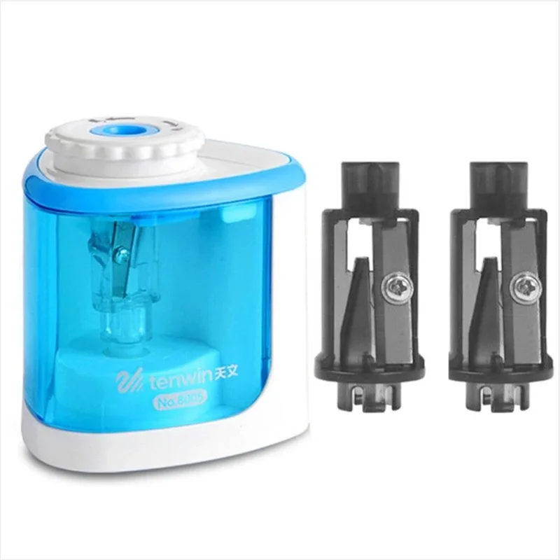 Tenwin Electric & Manual 2-in-1 Pencil Sharpener – Portable Safe Auto Blade Sharpener for Students & Artists