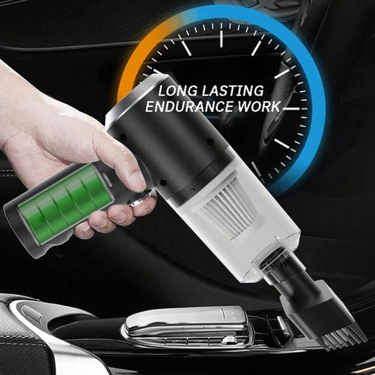 3-in-1 USB Mini Vacuum Cleaner – Suction & Blower Combo for Car & Home Dust Removal