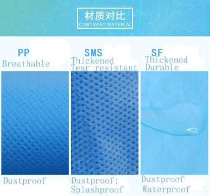 Disposable Breathable Dustproof Work Safety Coverall – Waterproof & Oil-Resistant Protective Suit