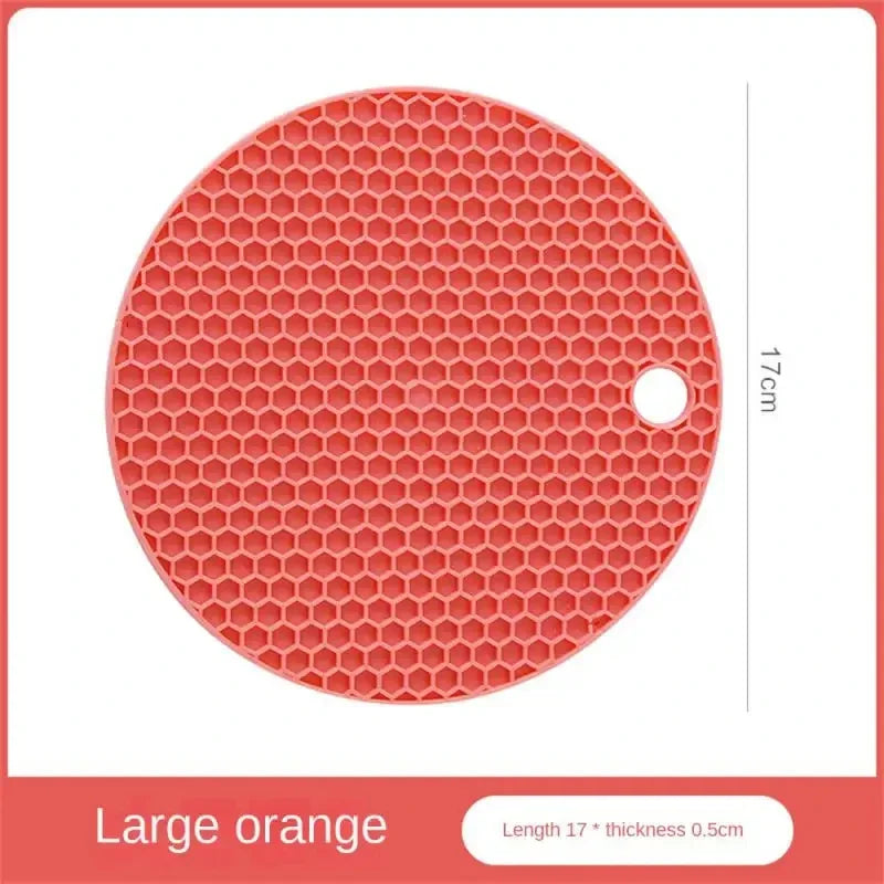 Silicone Heat-Resistant Table Mat – Non-Slip Honeycomb Coaster & Pot Holder for Kitchen, Coffee, and Dining Use