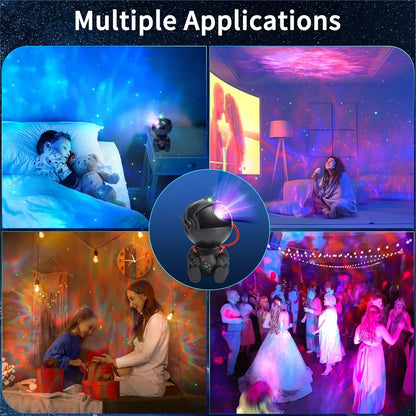 Galaxy Star Projector Night Light Astronaut Space Ceiling LED Lamp for Bedroom Home Decor Kids Gift - Starry Nebula Projector