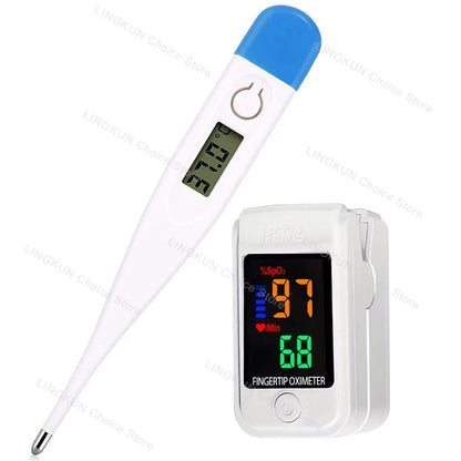 Digital Household Thermometer & Pulse Oximeter – Medical Ear Thermometer for Babies and Adults, Fever & Pulse Monitoring
