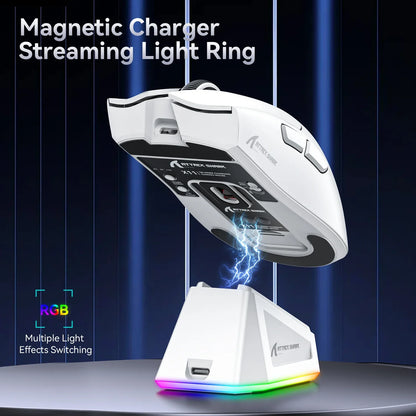 Attack Shark X11 PAW3311 Wireless Bluetooth Mouse, 2.4G 400IPS RGB PC Gaming Mouse