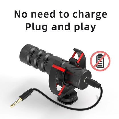 MAMEN Professional Shotgun Microphone – Cardioid Vlog & Podcast Microfone for Canon, Nikon, Smartphones & Interviews