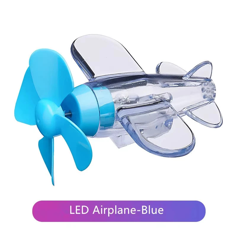 Wind-Powered LED Airplane Ornament – Motorcycle & Car Rearview Mirror Decoration with Rotating Lights