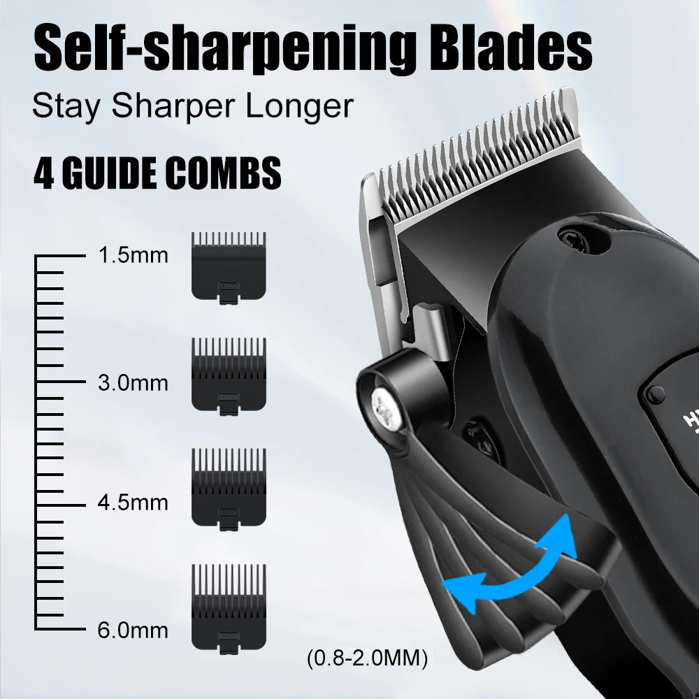 Kemei KM-1071 Hair Clipper – Professional Cordless Barber Trimmer with Stainless Blade & Taper Lever