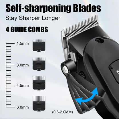 Kemei KM-1071 Hair Clipper – Professional Cordless Barber Trimmer with Stainless Blade & Taper Lever