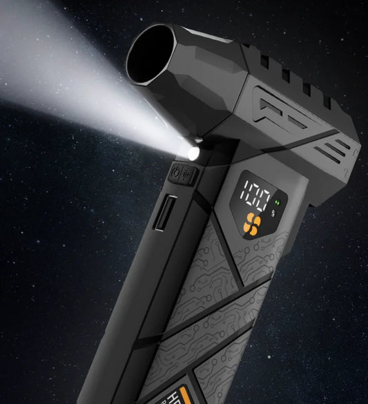 Turbo Air Blower 99WRPM Compressed Air Duster 100-gear speed regulation Blow and Suction Powerful Violent Fan With LED Lighting