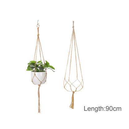 Handmade Macrame Plant Hanger – Cotton Hanging Flower Pot Holder for Indoor & Outdoor Decor