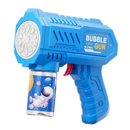 Children’s 10 Launcher Portable Electric Bubble Gun – LED Light Bubble Toy for Boys & Girls